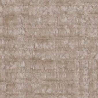 Beige textured fabric sample displays horizontal stripes and a grid pattern with cream vertical lines, matte finish, product code p14.